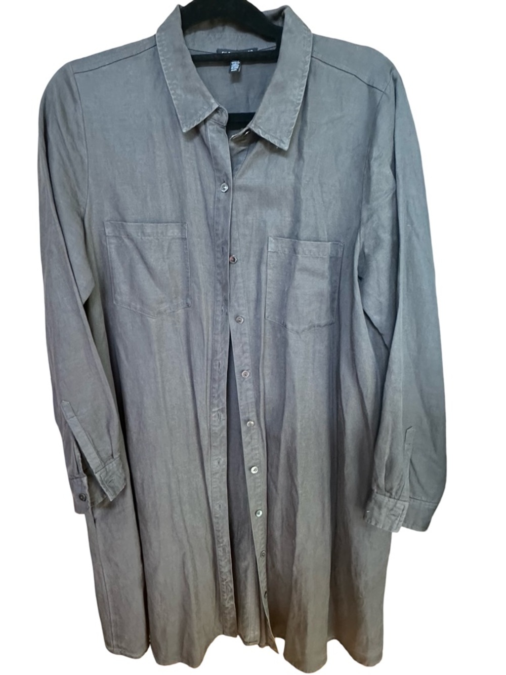 Eileen Fisher Long Sleeve Linen blend Shirtdress size M